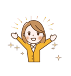 おとなしく、ひかえ目なかわいいOLまま（個別スタンプ：8）