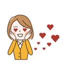 おとなしく、ひかえ目なかわいいOLまま（個別スタンプ：9）