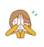おとなしく、ひかえ目なかわいいOLまま（個別スタンプ：16）
