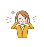 おとなしく、ひかえ目なかわいいOLまま（個別スタンプ：18）