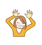 おとなしく、ひかえ目なかわいいOLまま（個別スタンプ：26）