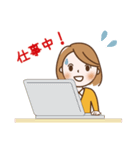 おとなしく、ひかえ目なかわいいOLまま（個別スタンプ：31）