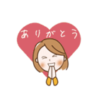 おとなしく、ひかえ目なかわいいOLまま（個別スタンプ：40）