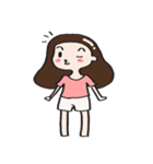 the  thick hair girl ah-in（個別スタンプ：1）