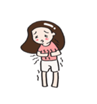 the  thick hair girl ah-in（個別スタンプ：17）