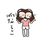 the  thick hair girl ah-in（個別スタンプ：30）