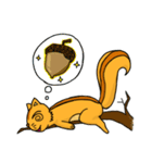 Lazy Squirrel: Lazy Life（個別スタンプ：3）