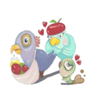 dookdui bird  and friends（個別スタンプ：36）