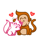 Monkey and Cat Story（個別スタンプ：9）