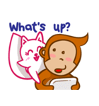 Monkey and Cat Story（個別スタンプ：12）