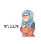 Expressive Hijab Girl（個別スタンプ：9）