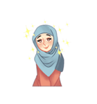 Expressive Hijab Girl（個別スタンプ：21）