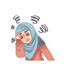 Expressive Hijab Girl（個別スタンプ：34）
