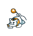 Chubby cat with a balloon（個別スタンプ：3）