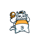 Chubby cat with a balloon（個別スタンプ：10）