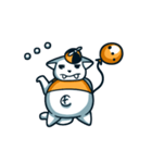 Chubby cat with a balloon（個別スタンプ：16）