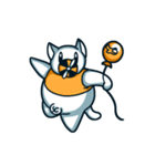 Chubby cat with a balloon（個別スタンプ：27）