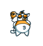 Chubby cat with a balloon（個別スタンプ：28）