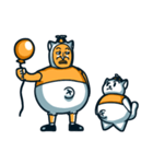 Chubby cat with a balloon（個別スタンプ：34）