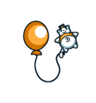 Chubby cat with a balloon（個別スタンプ：35）