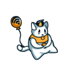 Chubby cat with a balloon（個別スタンプ：37）