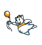 Chubby cat with a balloon（個別スタンプ：38）