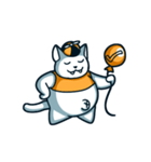 Chubby cat with a balloon（個別スタンプ：40）