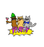 シュールねこと人々の世界（個別スタンプ：33）