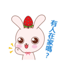 Little strawberry rabbit（個別スタンプ：1）