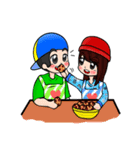 Lovey Dovey Boyfriend Girlfriend（個別スタンプ：2）