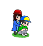 Lovey Dovey Boyfriend Girlfriend（個別スタンプ：3）