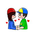 Lovey Dovey Boyfriend Girlfriend（個別スタンプ：5）