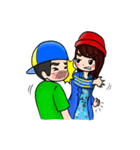 Lovey Dovey Boyfriend Girlfriend（個別スタンプ：6）