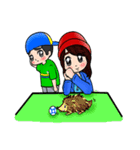 Lovey Dovey Boyfriend Girlfriend（個別スタンプ：13）