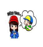Lovey Dovey Boyfriend Girlfriend（個別スタンプ：16）