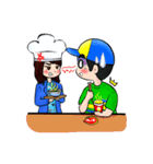 Lovey Dovey Boyfriend Girlfriend（個別スタンプ：17）