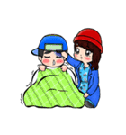 Lovey Dovey Boyfriend Girlfriend（個別スタンプ：21）