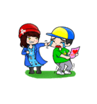 Lovey Dovey Boyfriend Girlfriend（個別スタンプ：33）