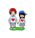 Lovey Dovey Boyfriend Girlfriend（個別スタンプ：37）