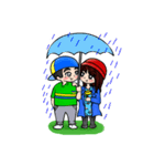Lovey Dovey Boyfriend Girlfriend（個別スタンプ：38）