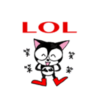 黒猫マイキーと英会話（個別スタンプ：22）