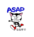 黒猫マイキーと英会話（個別スタンプ：34）