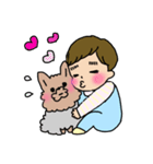 赤ちゃんとヨーキー（個別スタンプ：8）