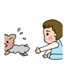 赤ちゃんとヨーキー（個別スタンプ：9）