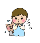 赤ちゃんとヨーキー（個別スタンプ：11）