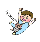 赤ちゃんとヨーキー（個別スタンプ：15）