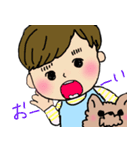 赤ちゃんとヨーキー（個別スタンプ：22）
