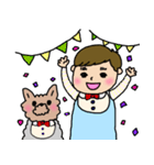 赤ちゃんとヨーキー（個別スタンプ：27）