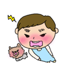 赤ちゃんとヨーキー（個別スタンプ：34）