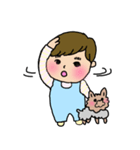 赤ちゃんとヨーキー（個別スタンプ：37）